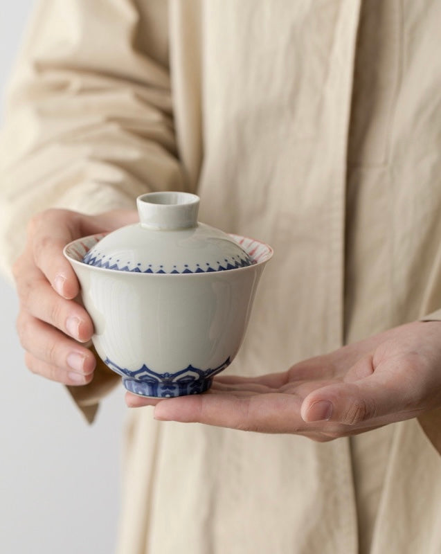 Dunhuang Buddha Lotus Lidded Tea Bowl
